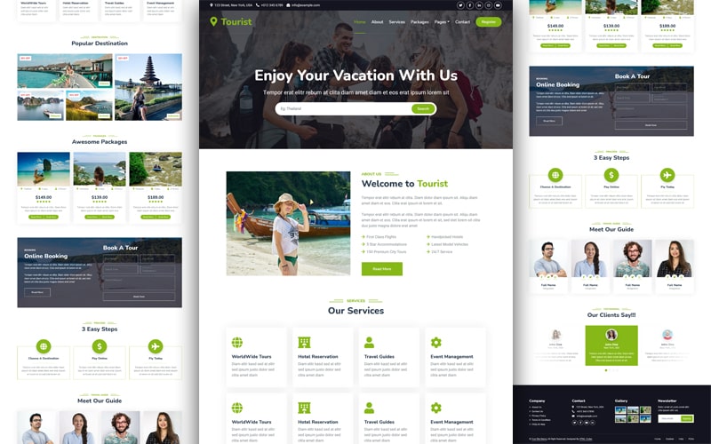 Mẫu website Tour du lịch